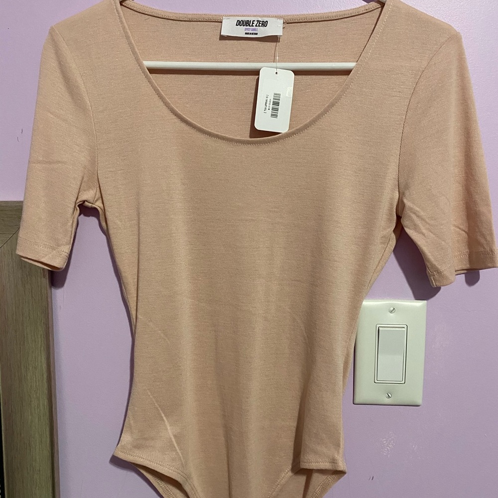Double zero brand peach bodysuit